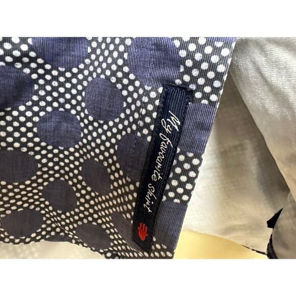 Luchiano Visconti Size XL Long Sleeve Button Down Shirt Circle Pattern Business - Picture 8 of 12